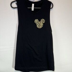 Disney Mickey Mouse Cheetah Print Mickey logo Tank Top‎ / Size: M